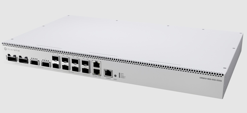 Mikrotik CRS812-8DS-2DQ-2DDQ-RM 2x 400G, 2x 200G, 8x 50G SFPs and 2x ...